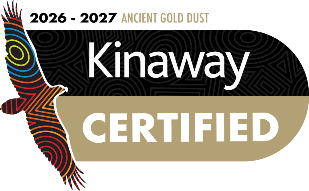 kinaway dark ancient gold dust logo